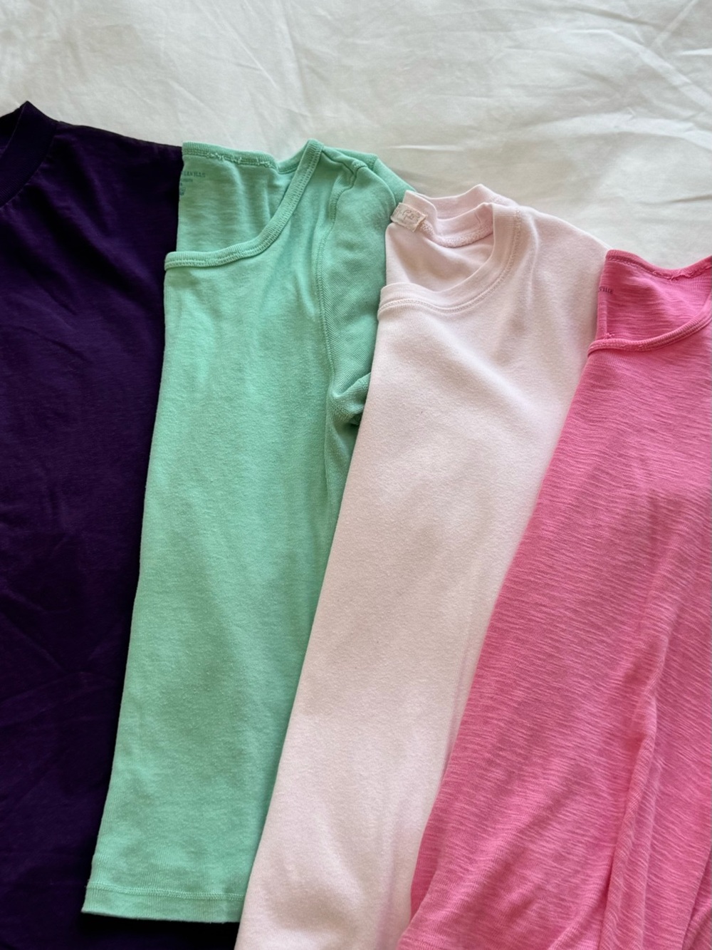 Brandy Melville Kids Long Sleeve Tees - Purple, Mint, Light Pink & Pink